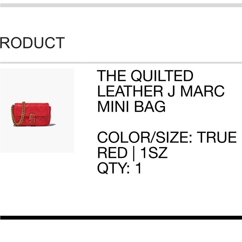 🤍 Red Quilted Leather Marc Jacobs Mini Bag - Picture 2 of 12